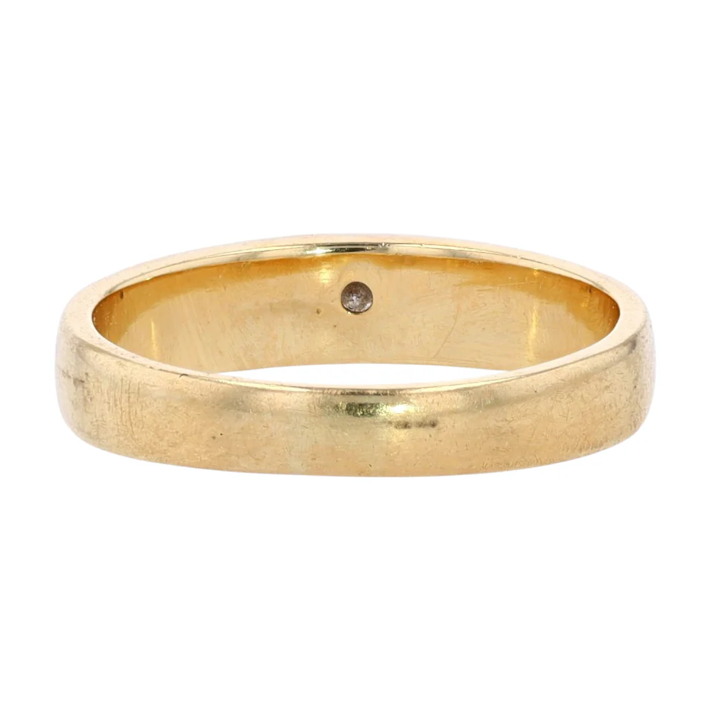 18K Yellow Gold Diamond Band Ring - Image 3