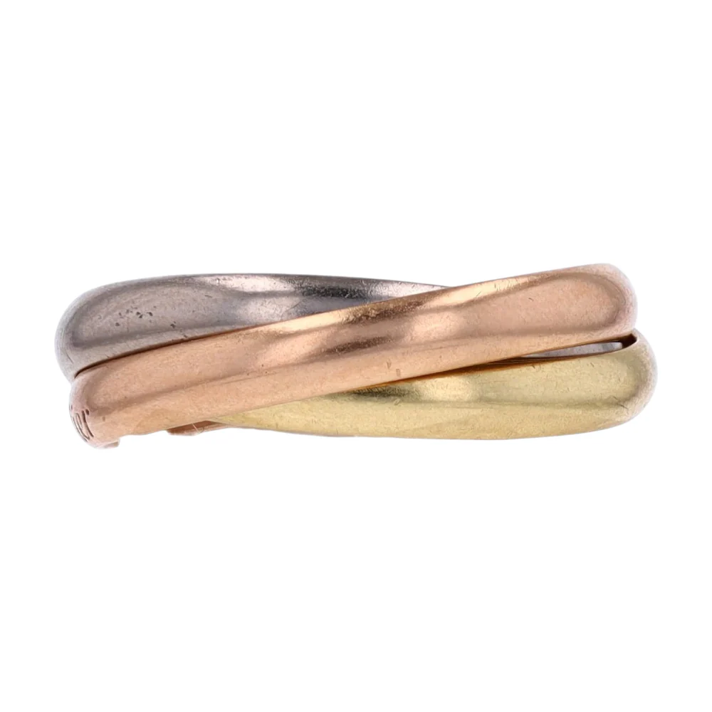 18K Tri-Tone Gold Band Ring - Image 2