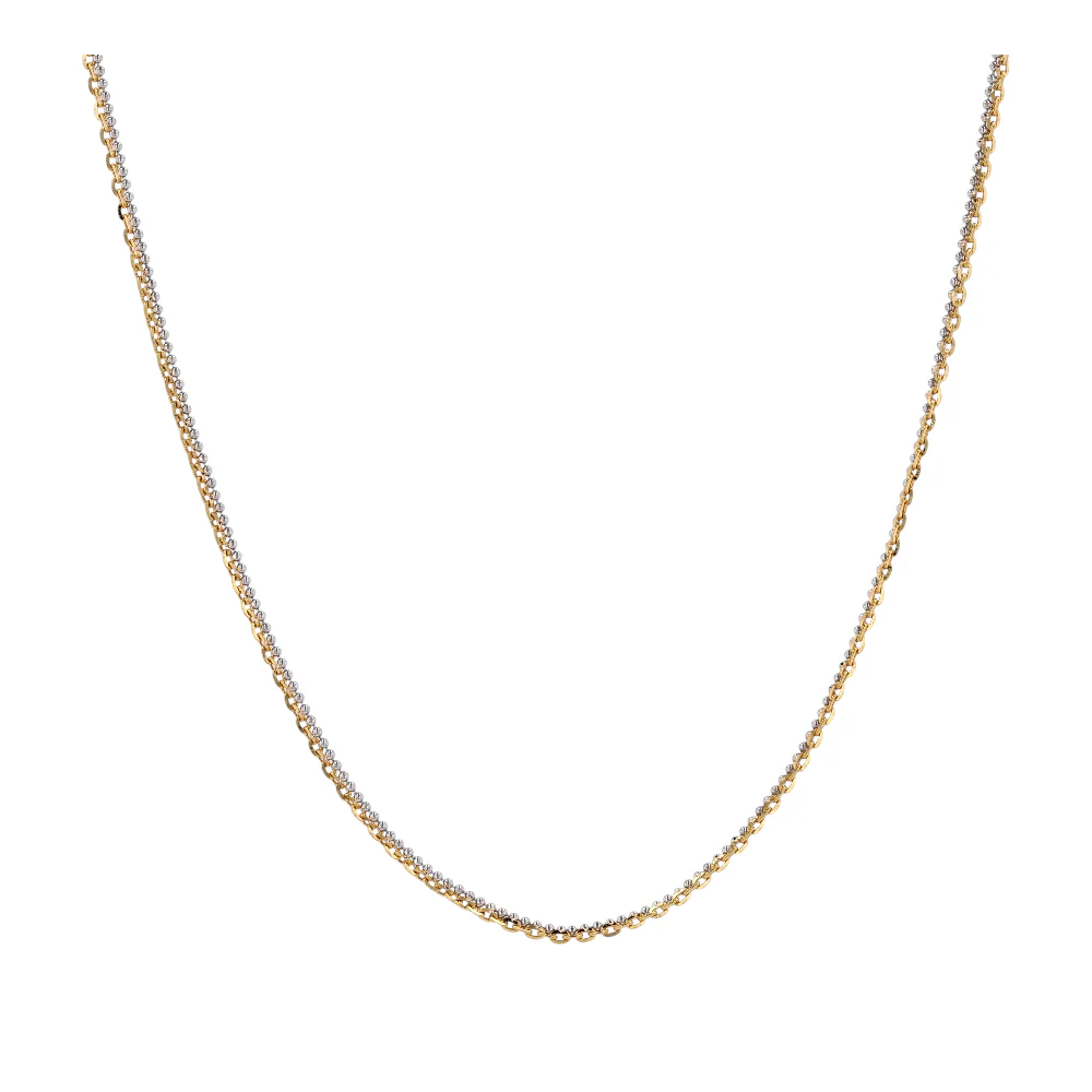 21K Two-Tone Gold Chain Necklace