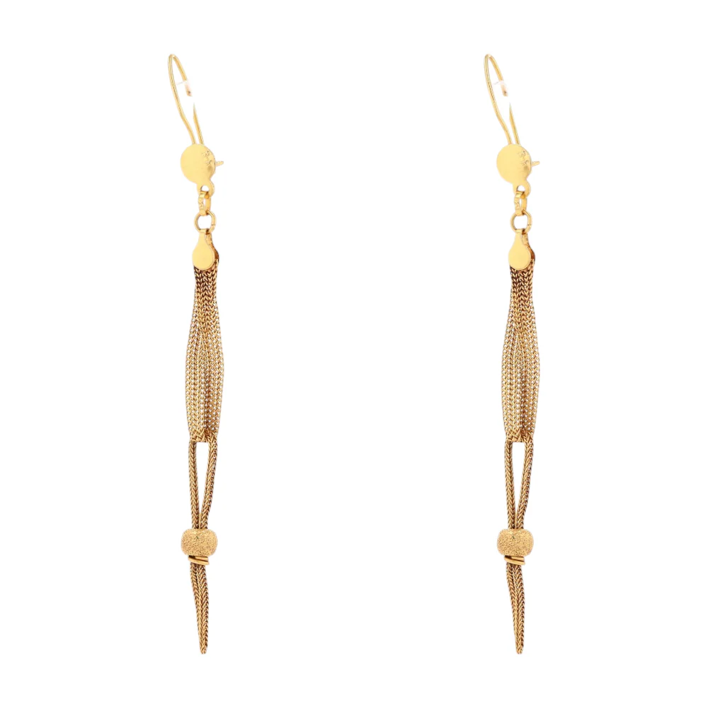 21K Yellow Gold Dangle Earrings