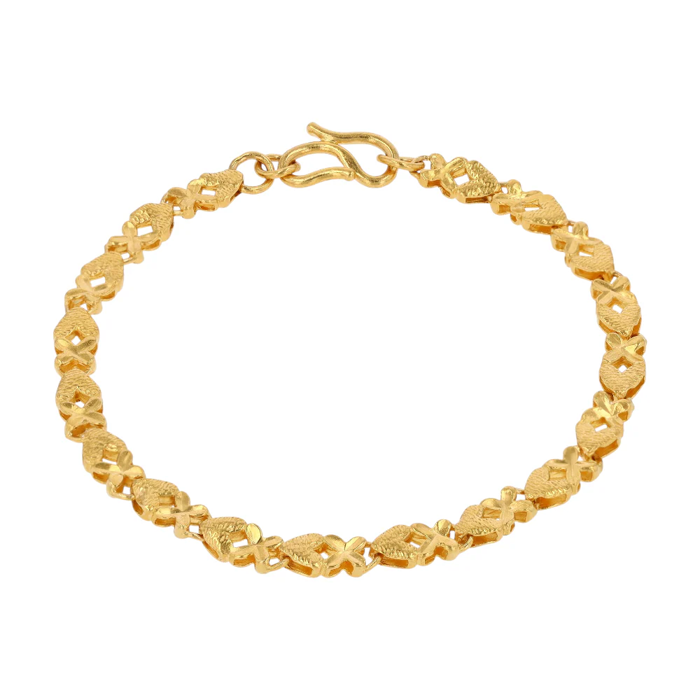 24K Yellow Gold Chain Bracelet