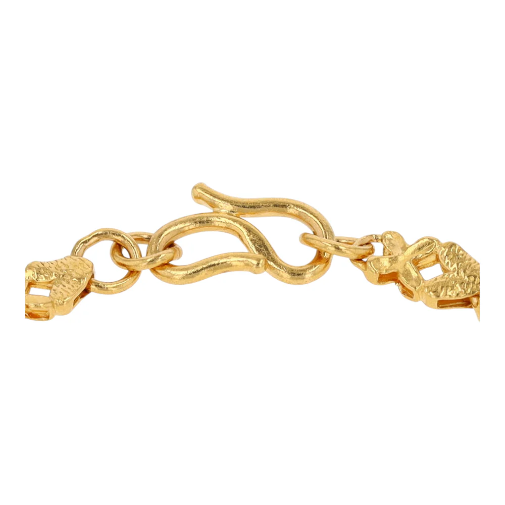 24K Yellow Gold Chain Bracelet - Image 2