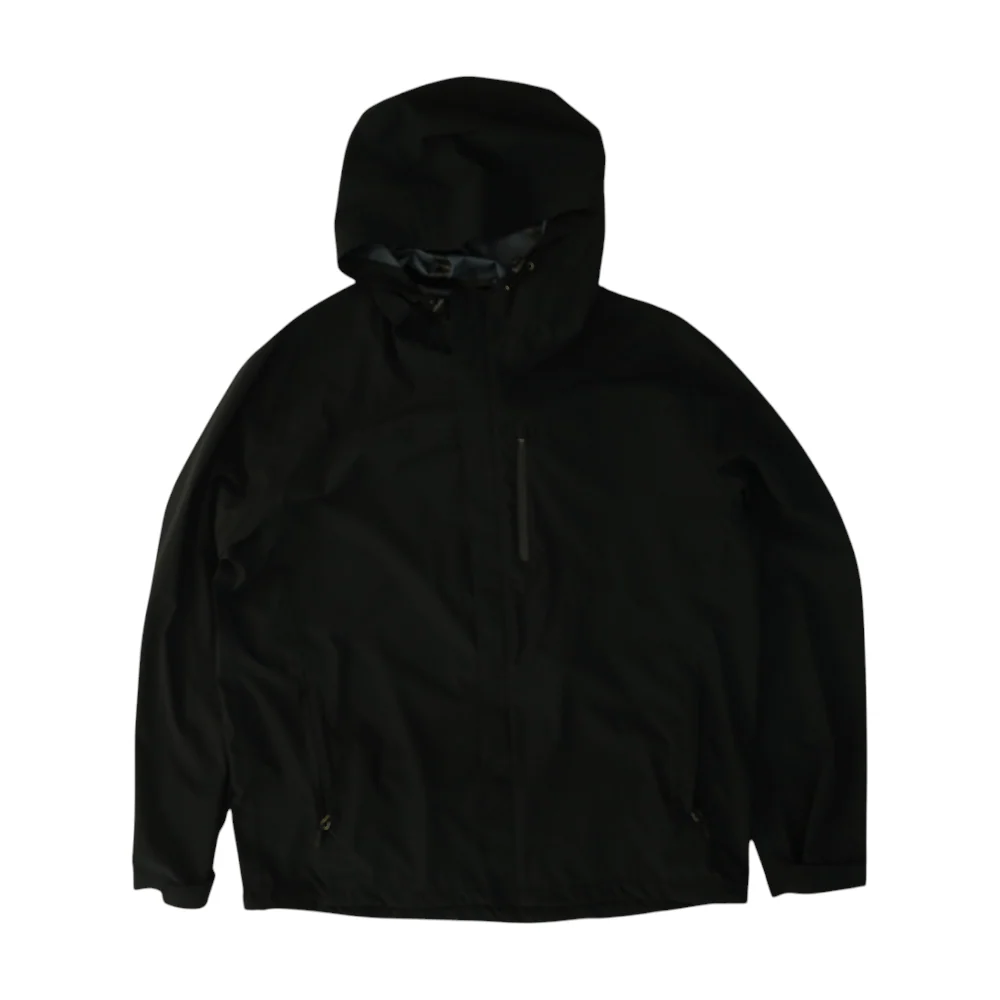 Black Solid Rain Jacket