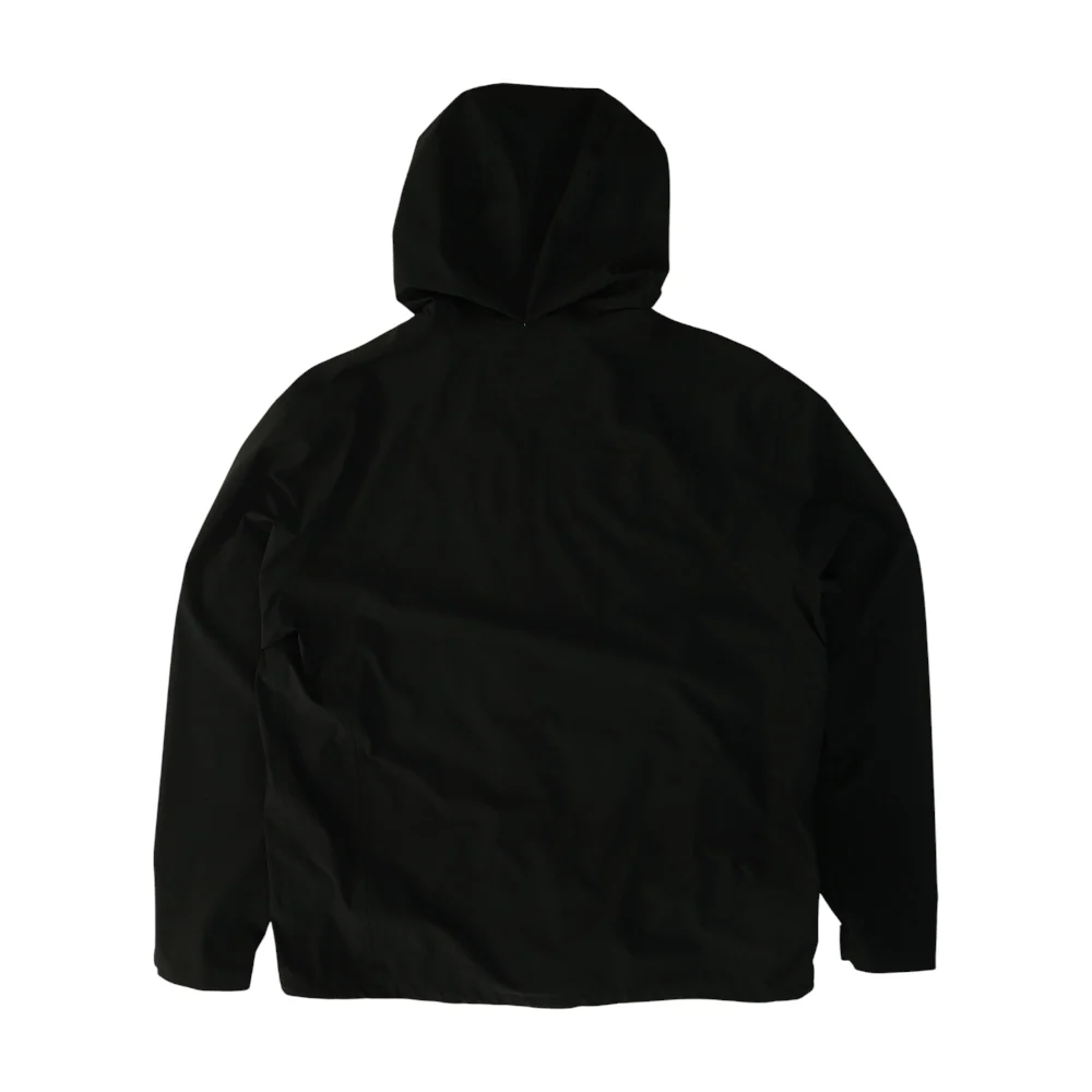 Black Solid Rain Jacket - Image 2