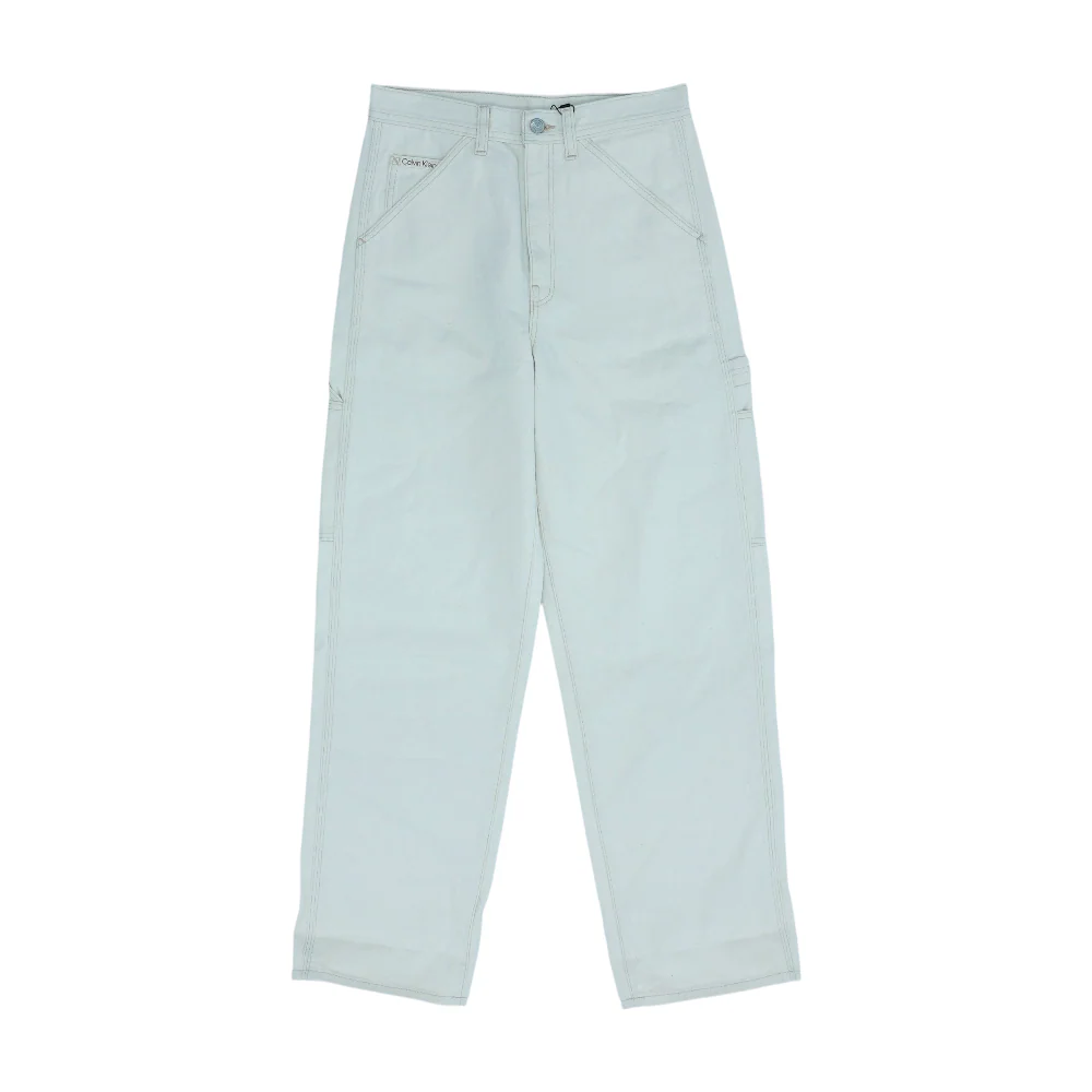 Beige Straight Pants