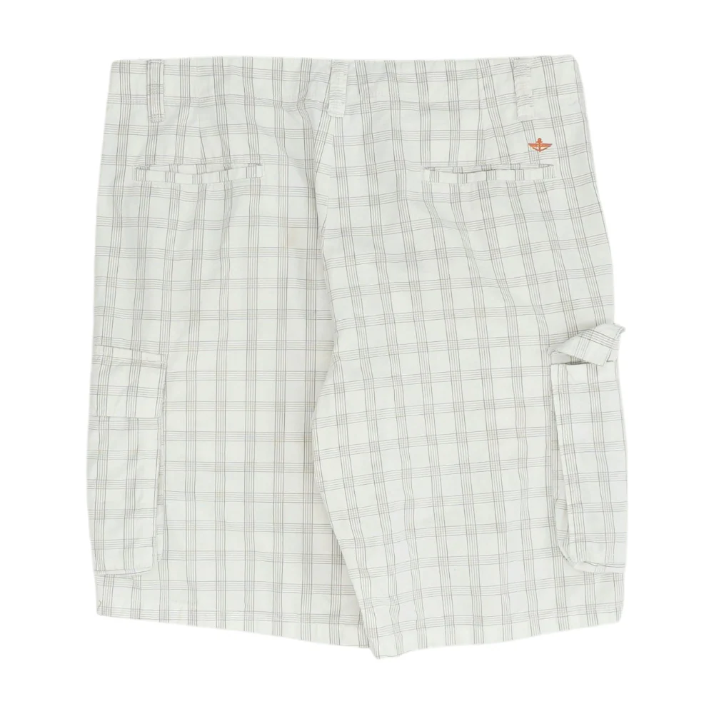 White Plaid 5-Pocket Shorts - Image 2