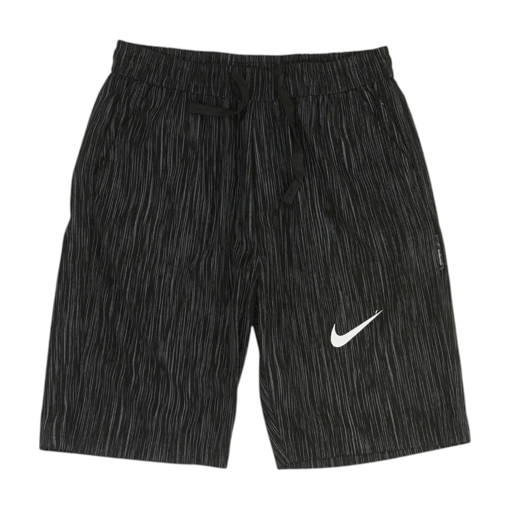 Black Striped 5-Pocket Shorts