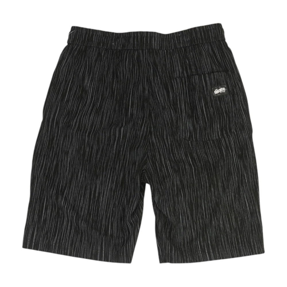 Black Striped 5-Pocket Shorts - Image 2