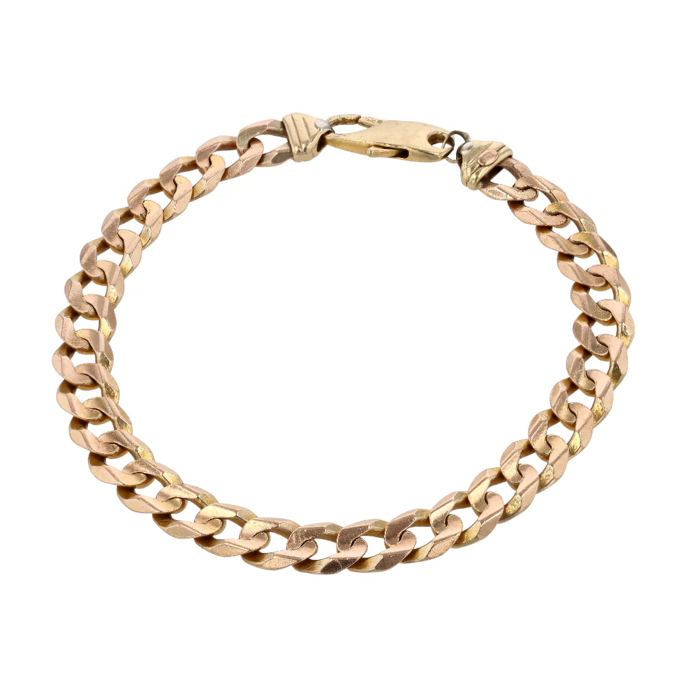 9K Two-Tone Gold Chain Bracelet
