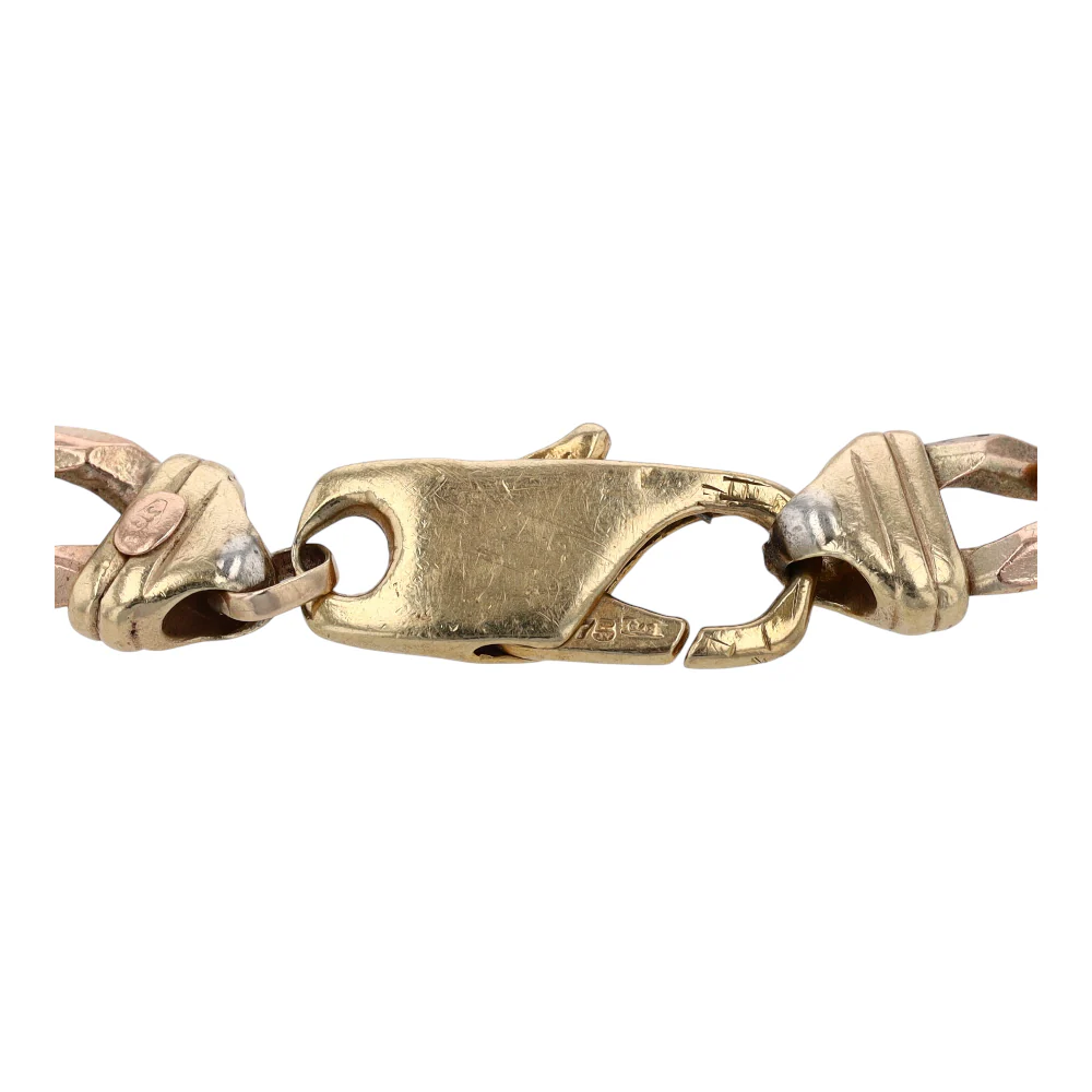 9K Two-Tone Gold Chain Bracelet - Image 2