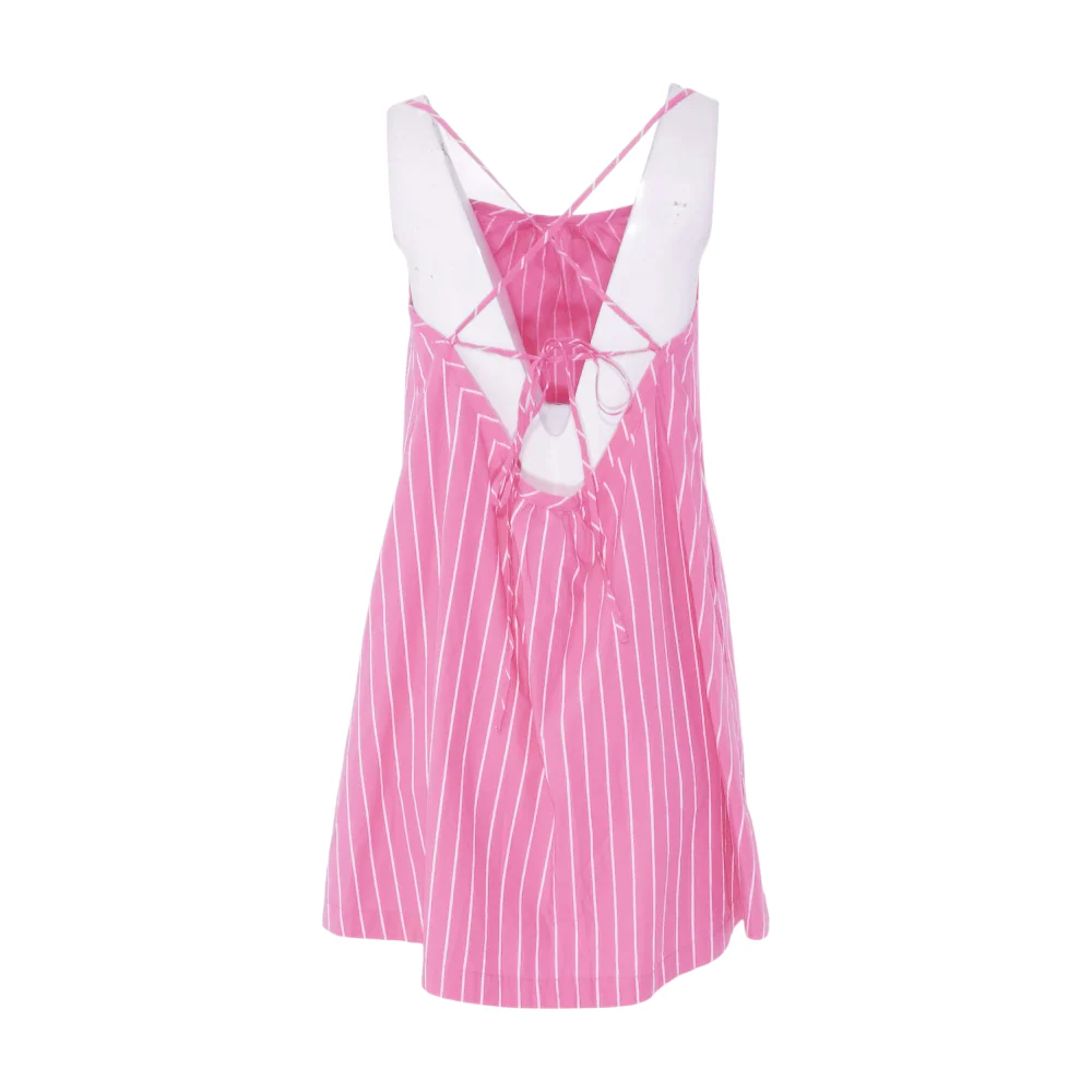 Pink Striped Mini Dress - Image 2