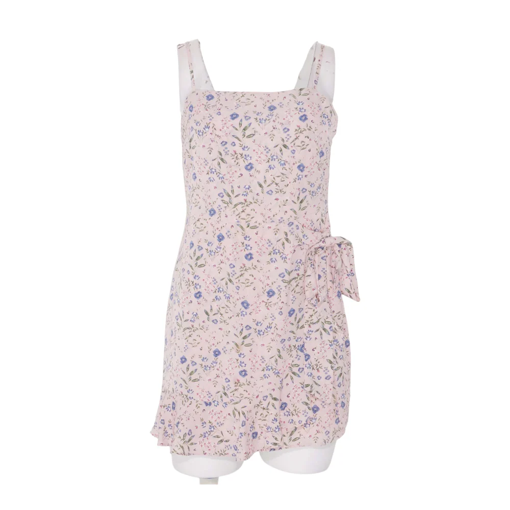 Pink Floral Mini Dress
