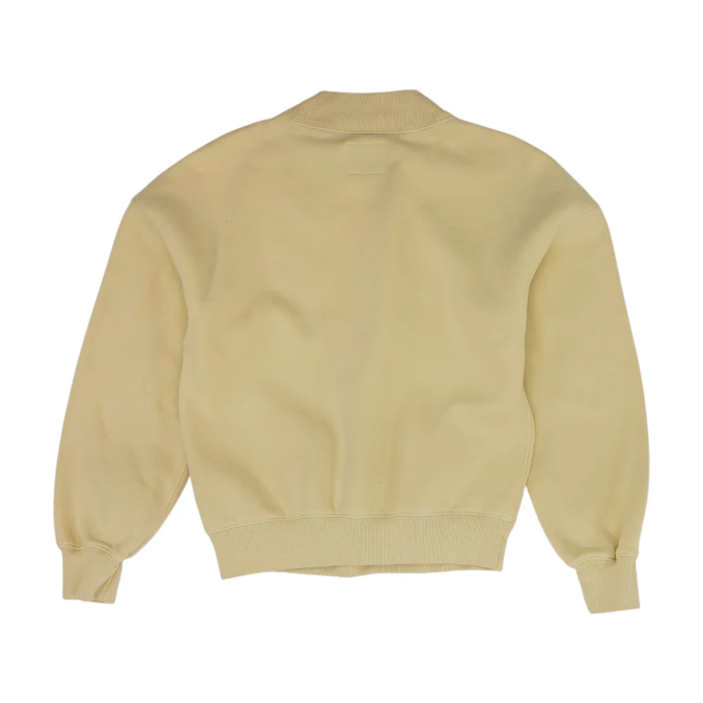 Yellow Solid Sweatshirt Pullover - Image 2