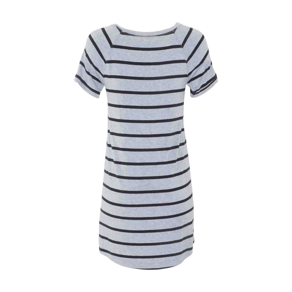 Gray Striped Mini Dress - Image 2