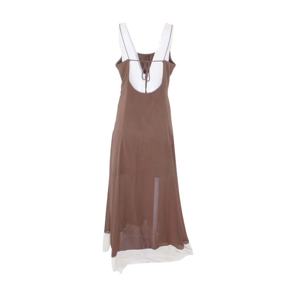 Brown Color Block Maxi Dress - Image 2