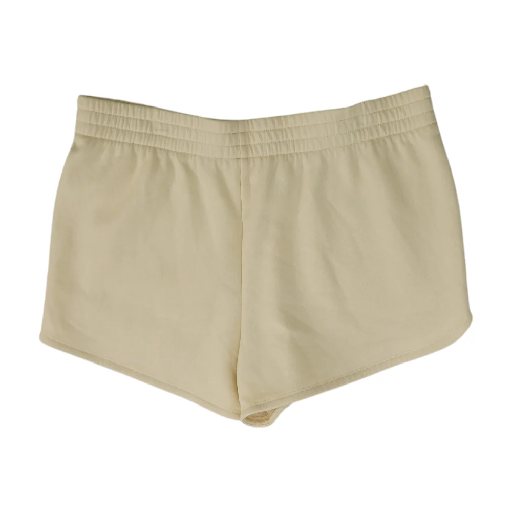 Beige Solid Active Shorts - Image 2