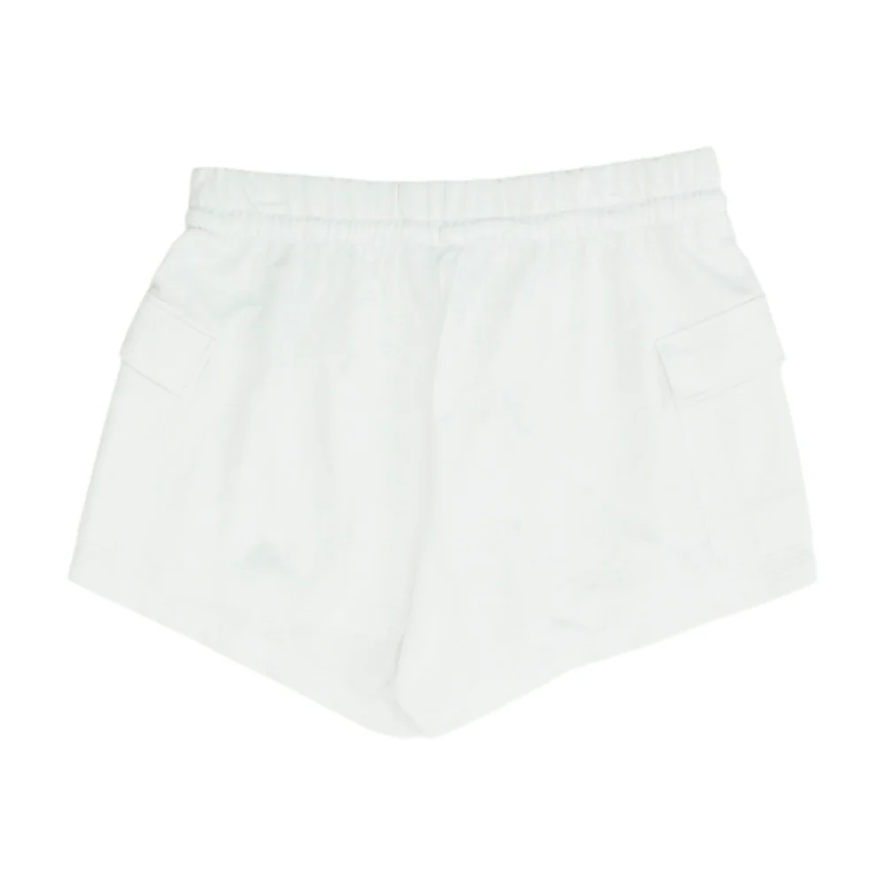 White Solid Active Shorts - Image 2