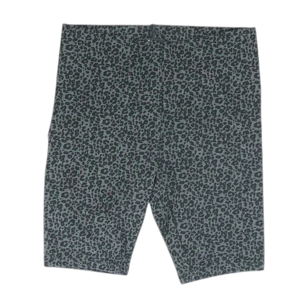 Gray Petite Animal Print Active Shorts