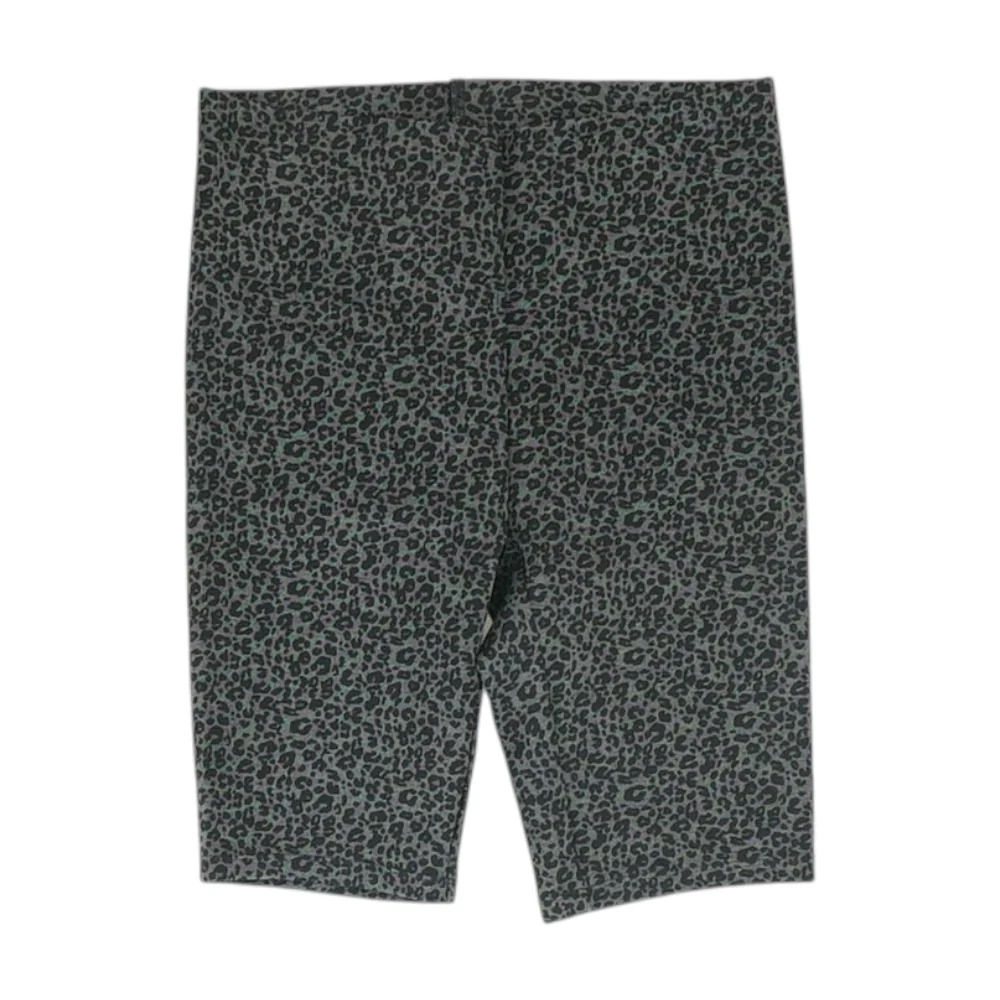 Black Animal Print Active Shorts