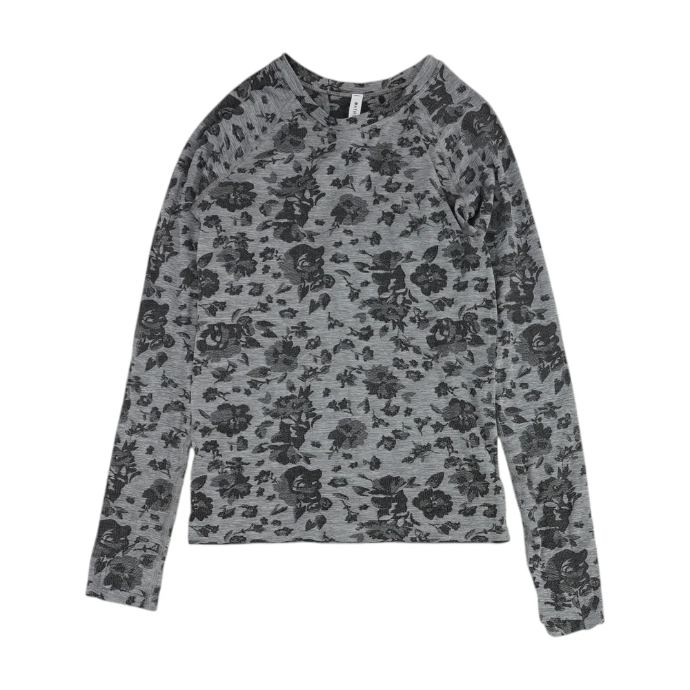 Gray Floral Active T-Shirt