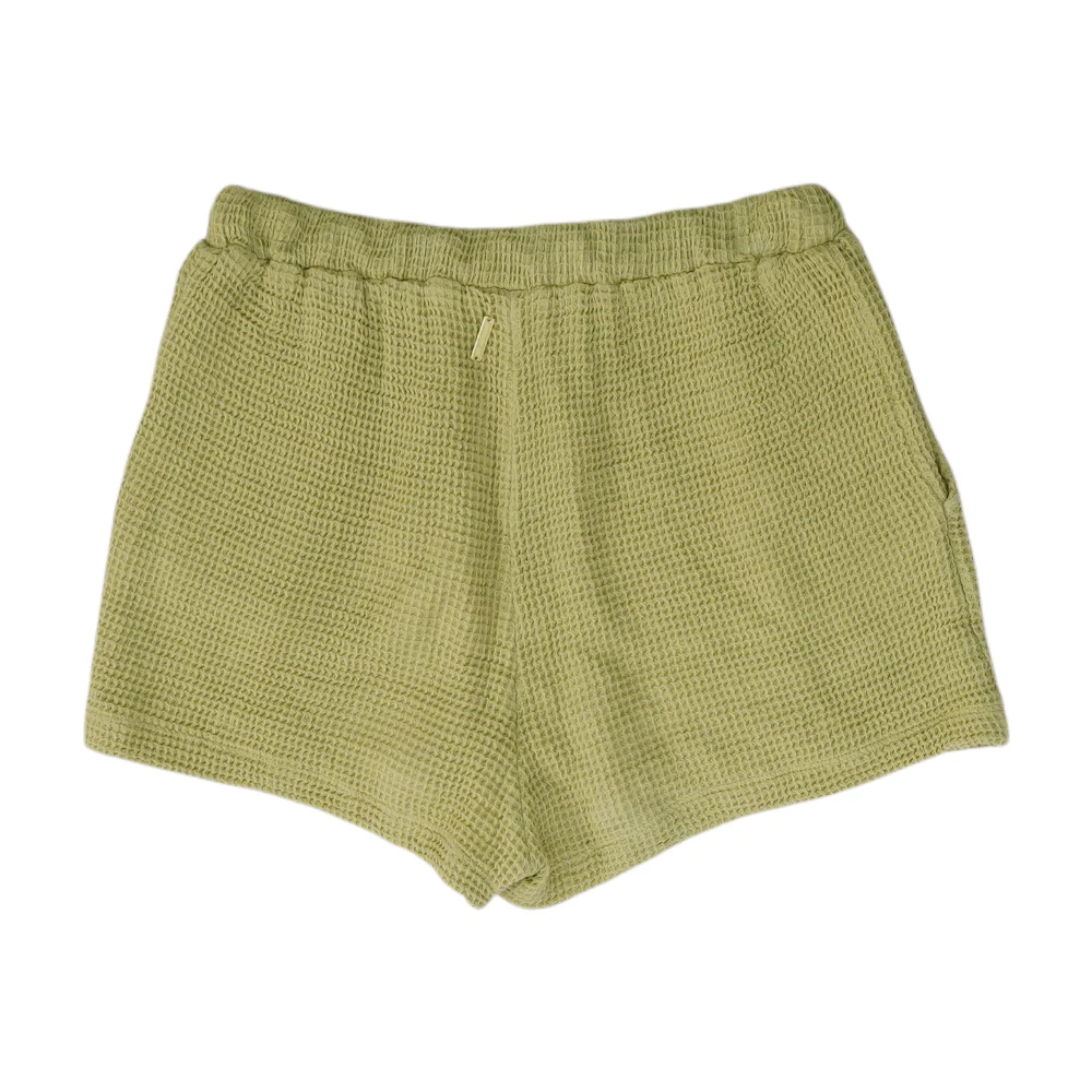 Green Solid Active Shorts - Image 2