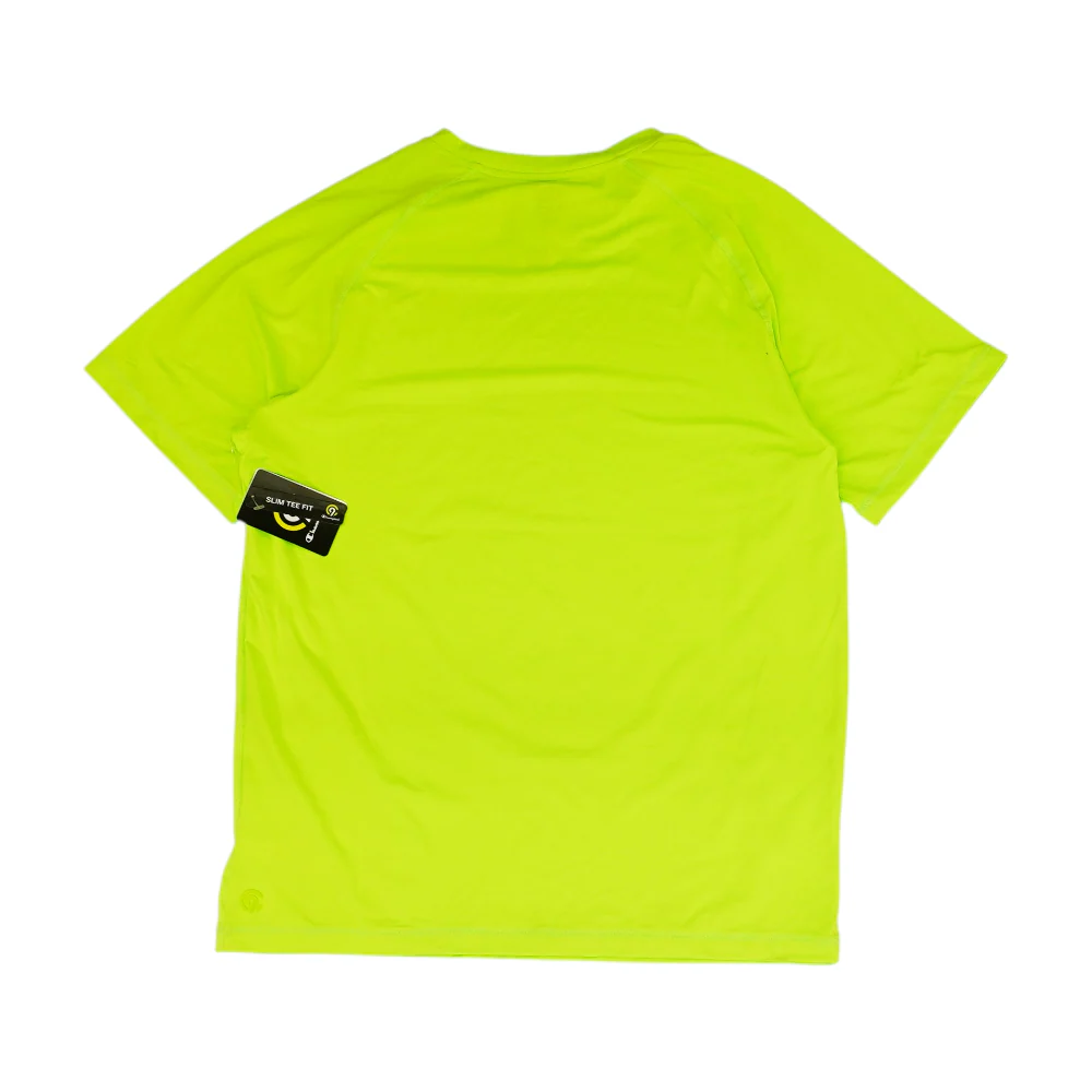 Neon Yellow Solid Active T-Shirt - Image 2