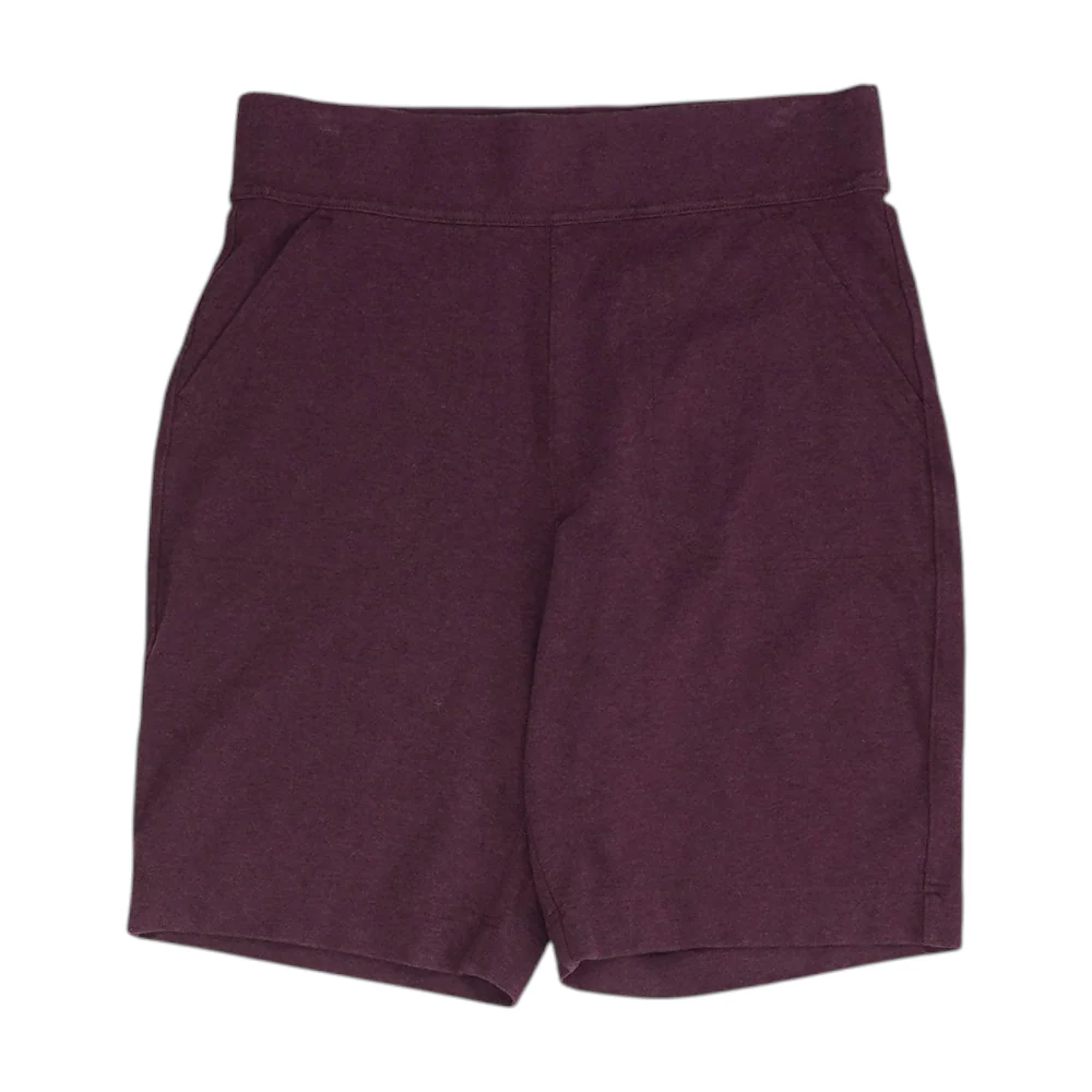 Burgundy Solid Active Shorts