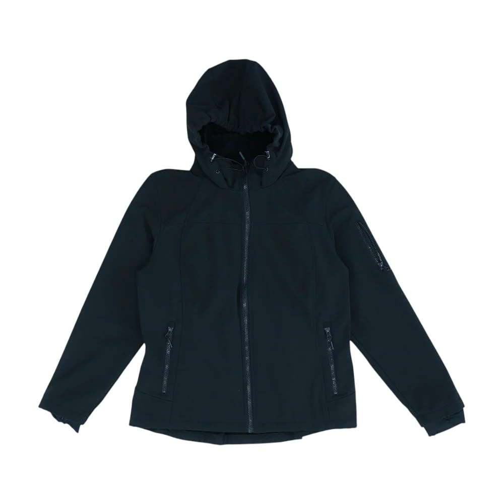 Black Solid Active Jacket
