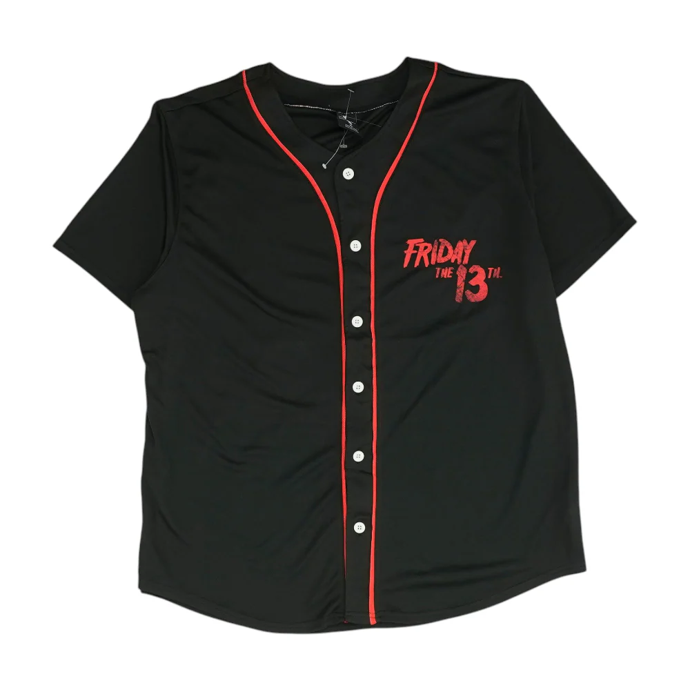 Black Graphic Short Sleeve Button Down