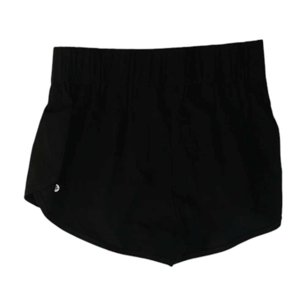 Black Solid Active Shorts - Image 2