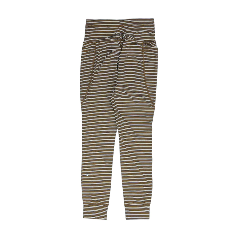 Brown Striped Active Leggings - Image 2