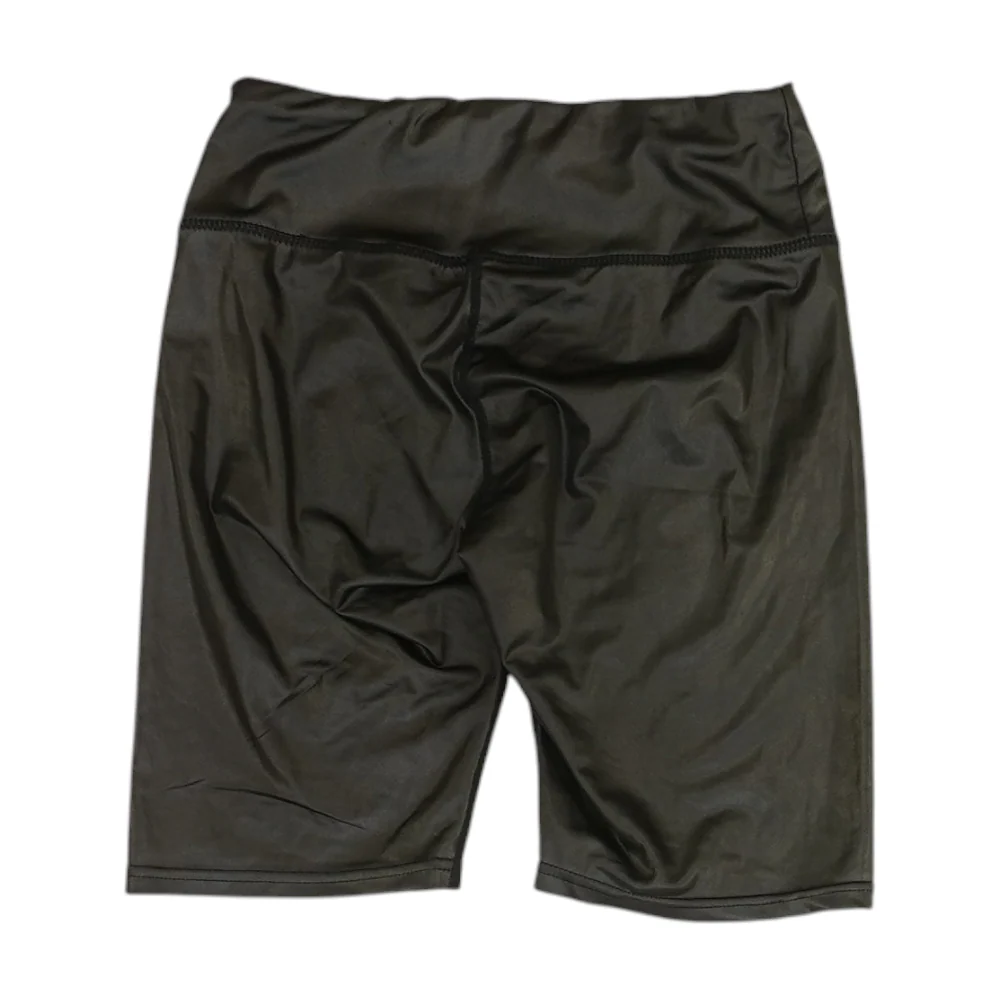 Black Solid Active Shorts - Image 2