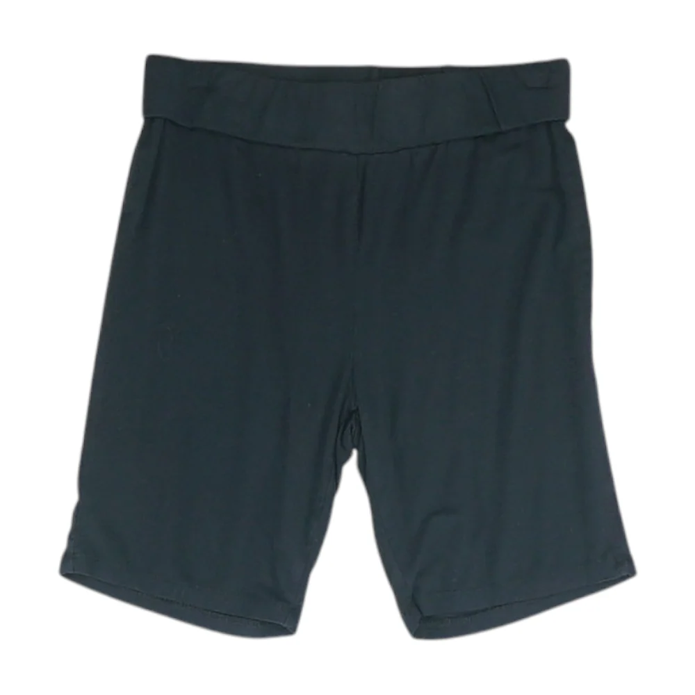Black Solid Active Shorts