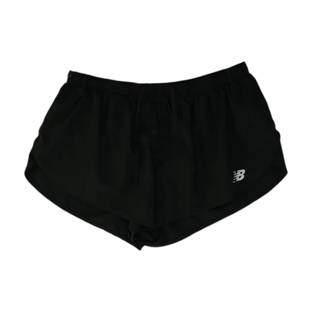Black Solid Active Shorts