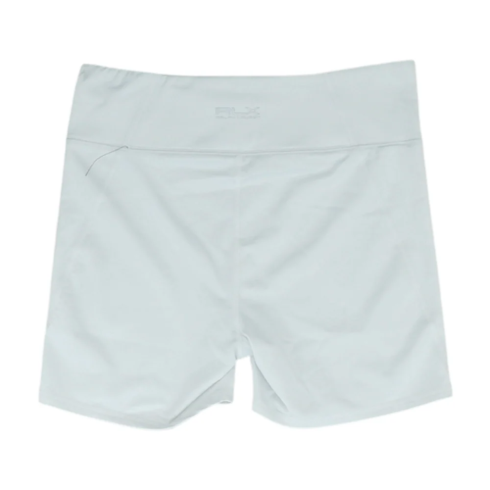 White Solid Active Shorts - Image 2