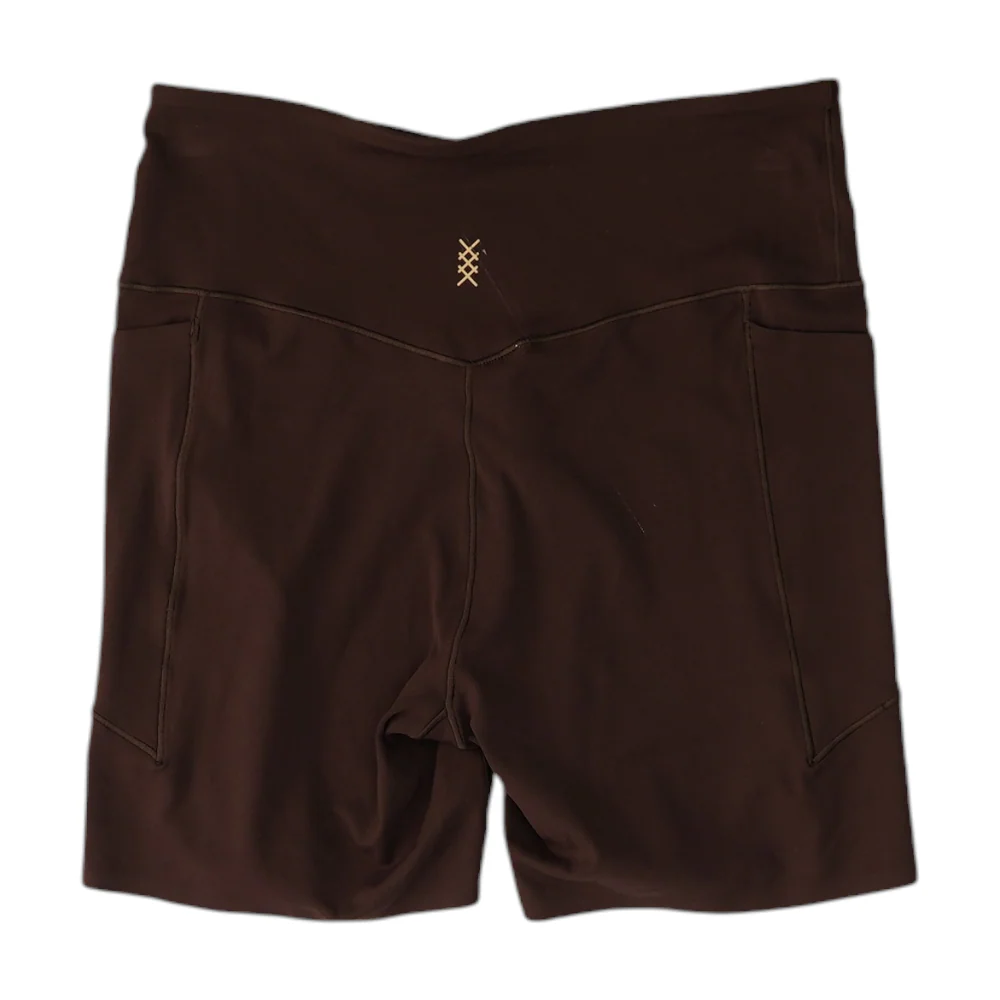 Brown Solid Active Shorts - Image 2