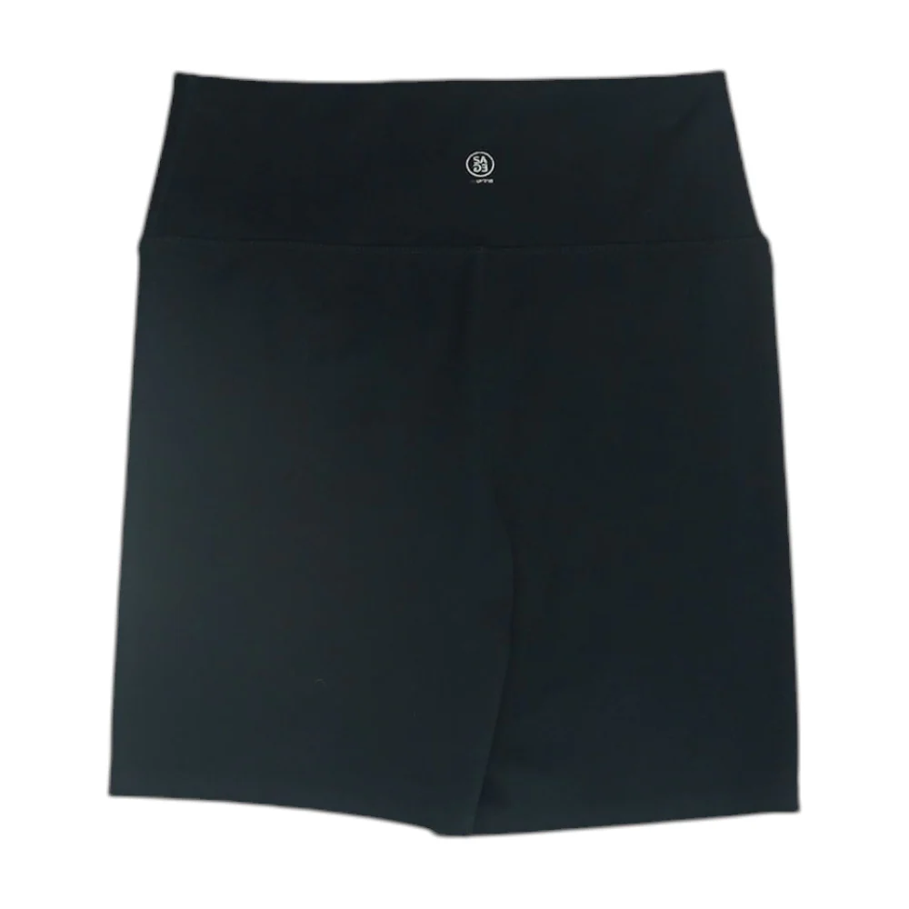 Black Solid Active Shorts - Image 2