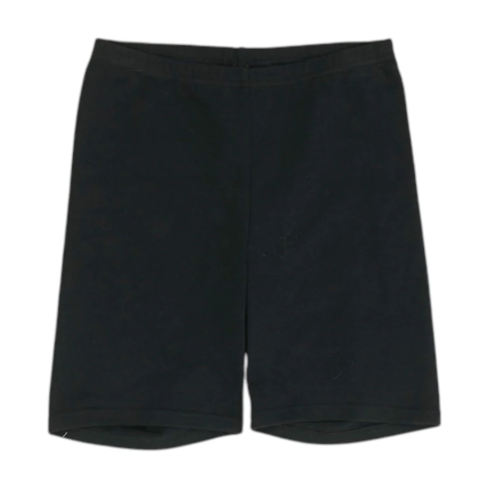 Black Solid Active Shorts