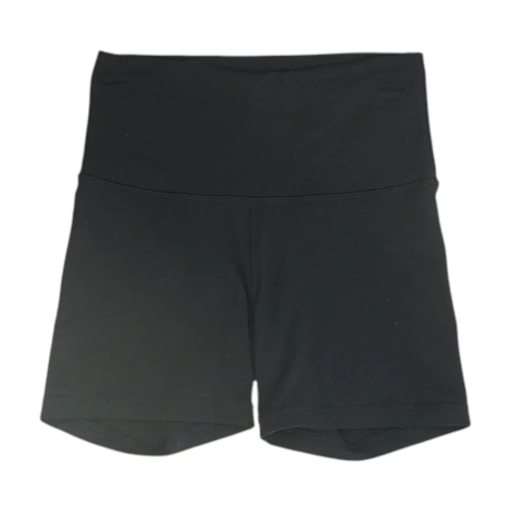 Black Solid Active Shorts