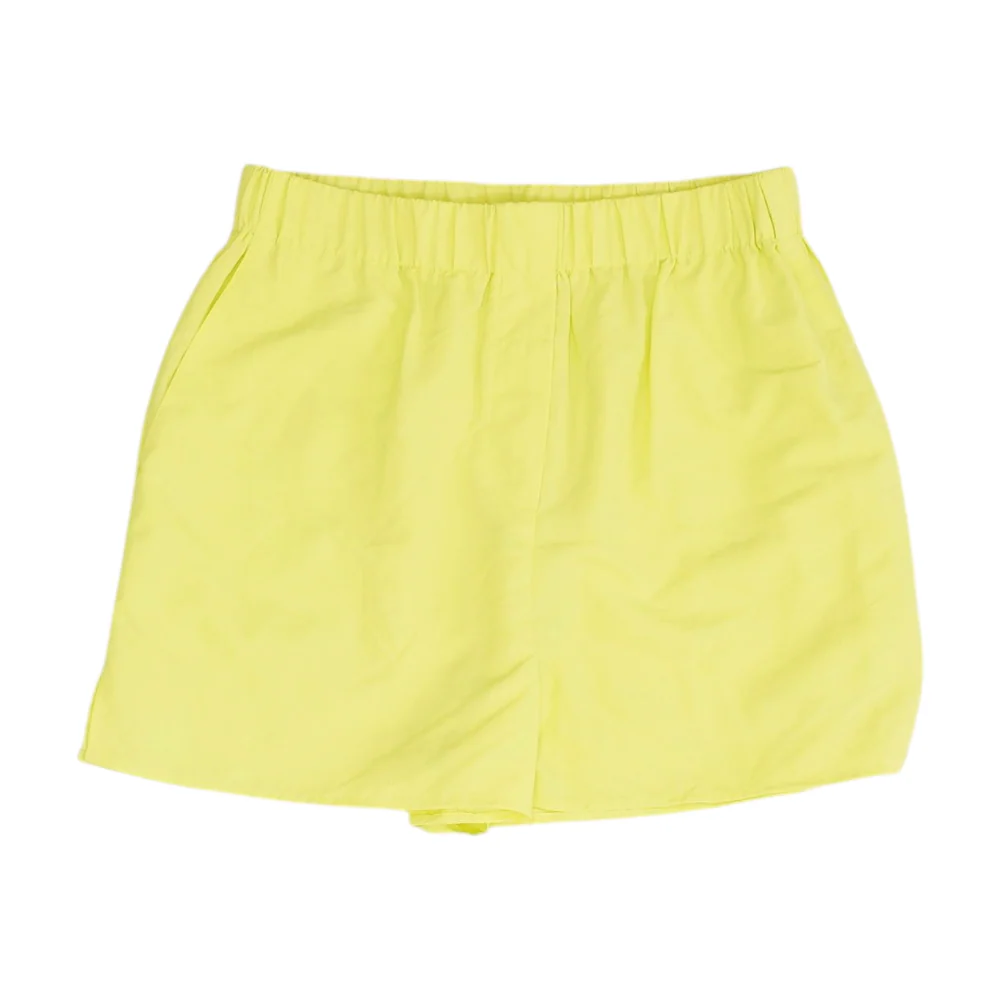 Green Solid Active Shorts