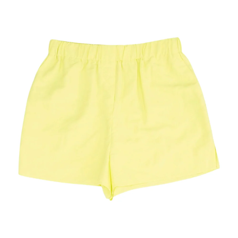 Green Solid Active Shorts