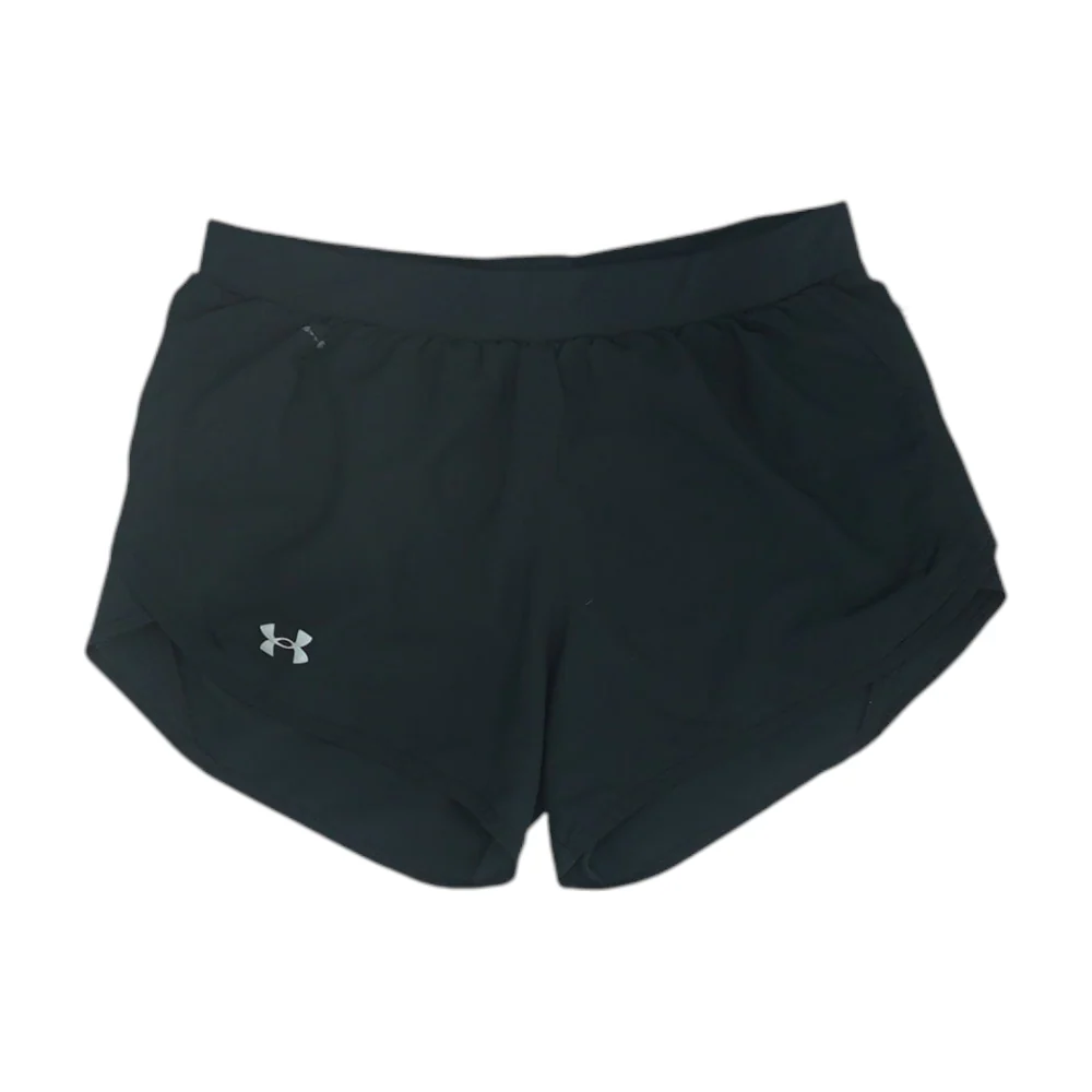 Black Solid Active Shorts