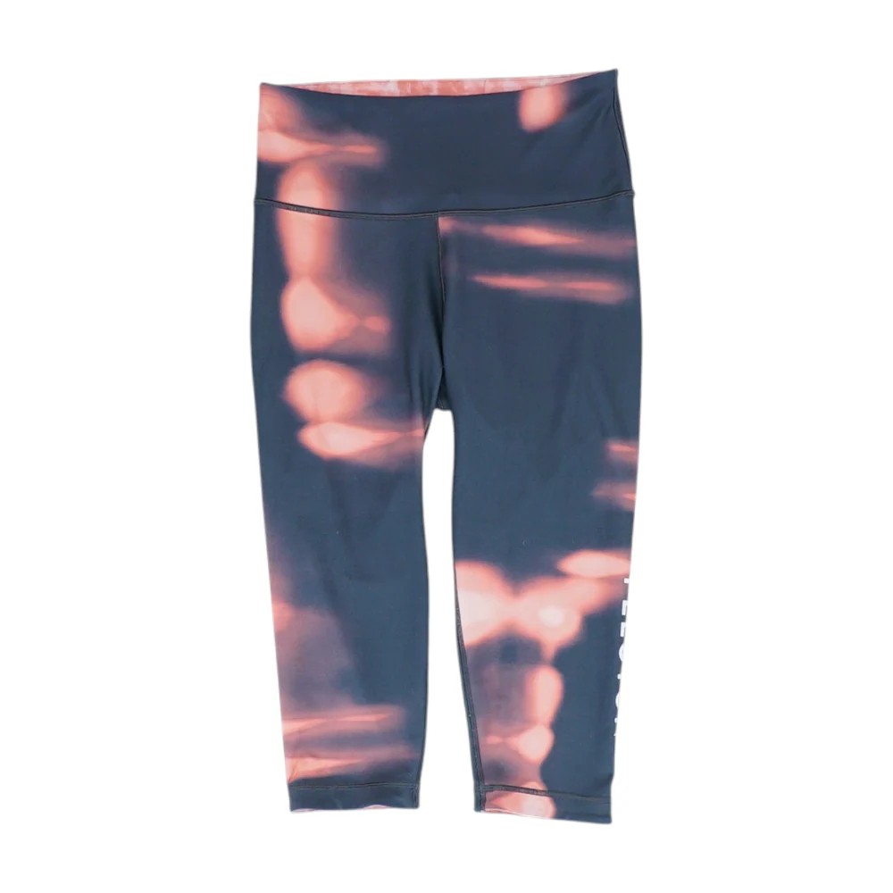 Black Abstract Active Leggings
