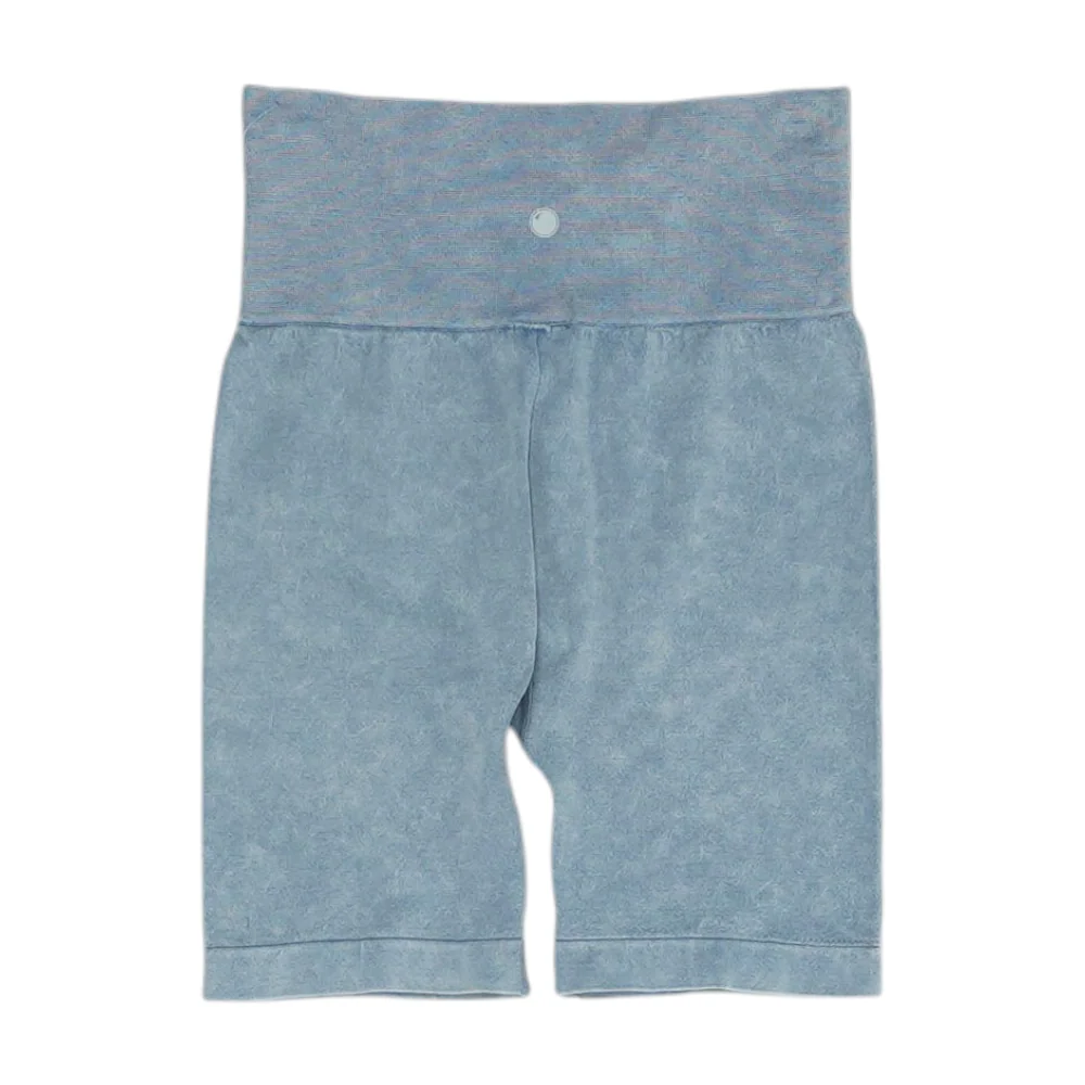 Blue Solid Active Shorts - Image 2