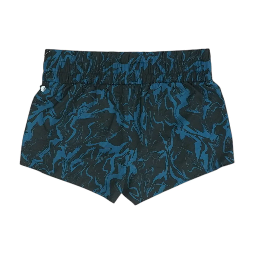 Teal Print Active Shorts - Image 2