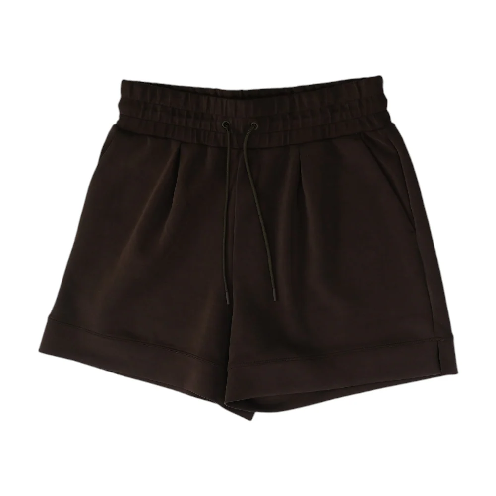 Brown Solid Active Shorts