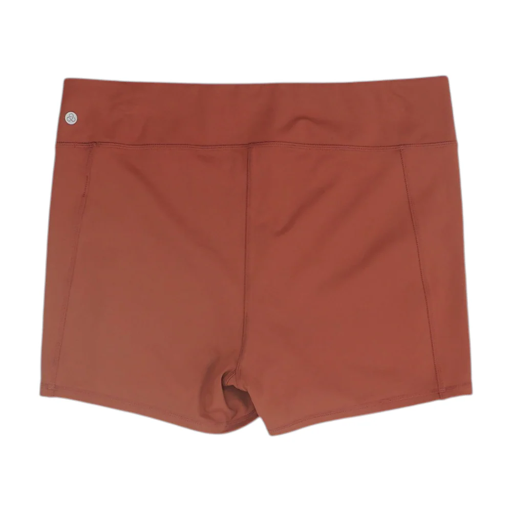 Red Solid Active Shorts - Image 2