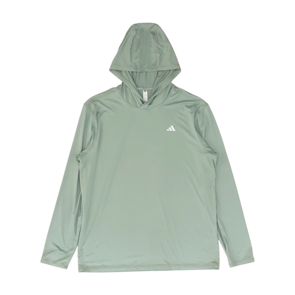 Green Solid Hoodie Pullover