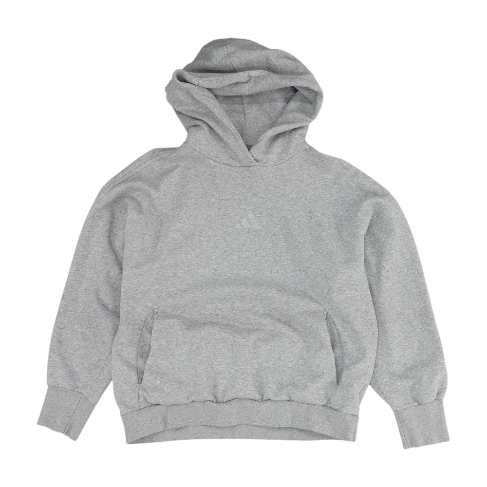 Gray Solid Hoodie Pullover