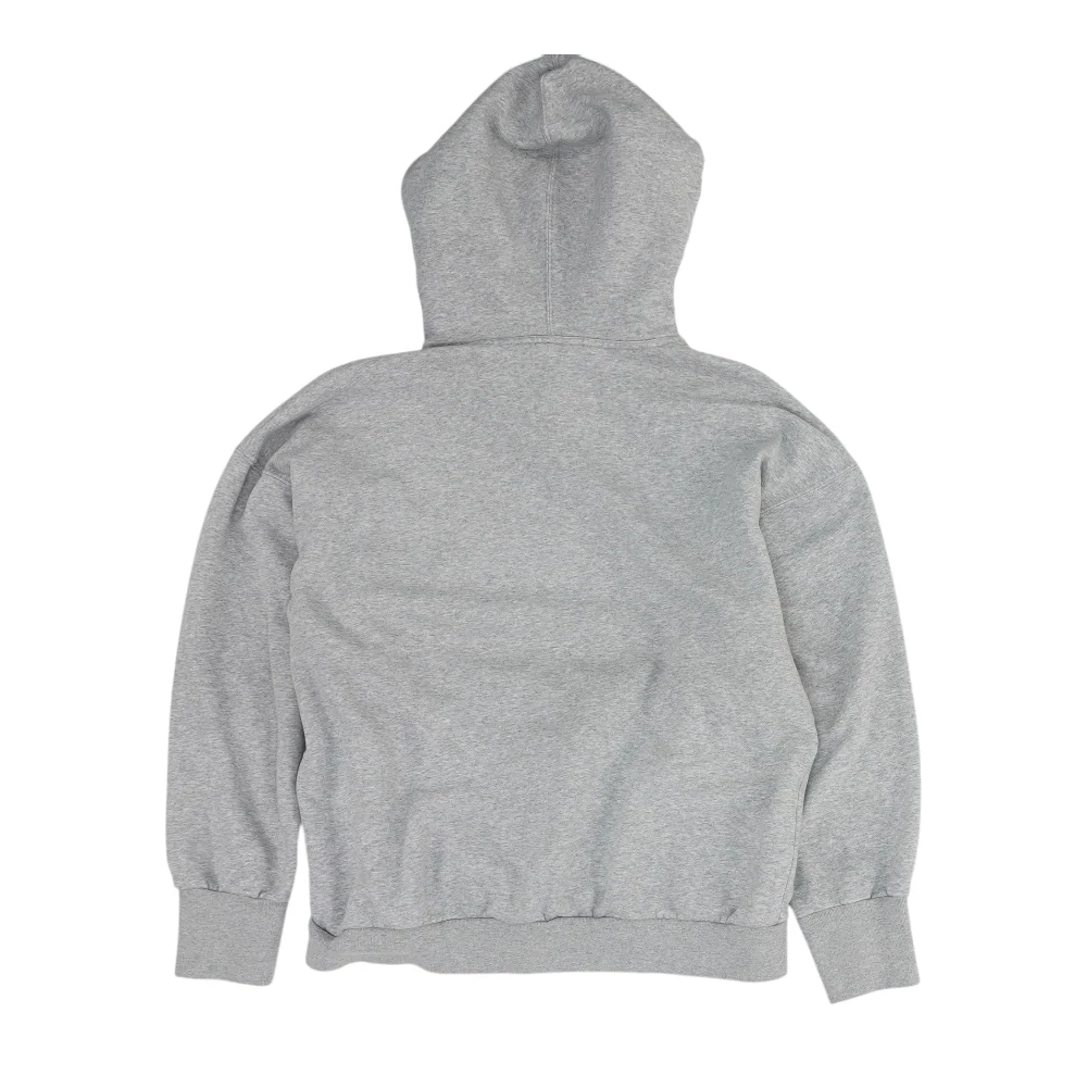 Gray Solid Hoodie Pullover - Image 2